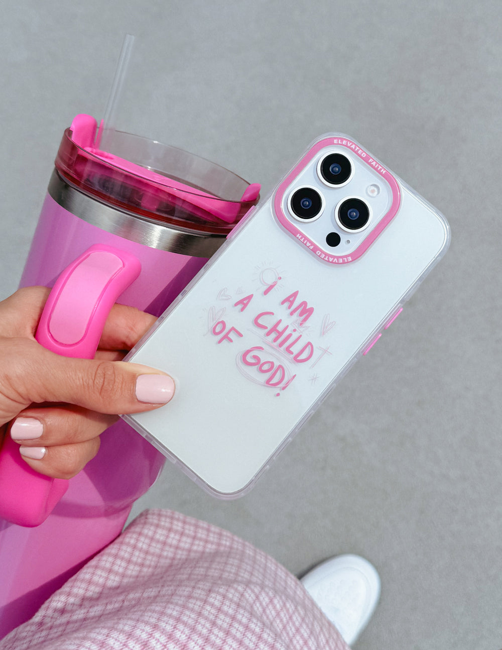 Child of God Pink Phone Case – Cute Christian Aesthetic Case for Teen Girls