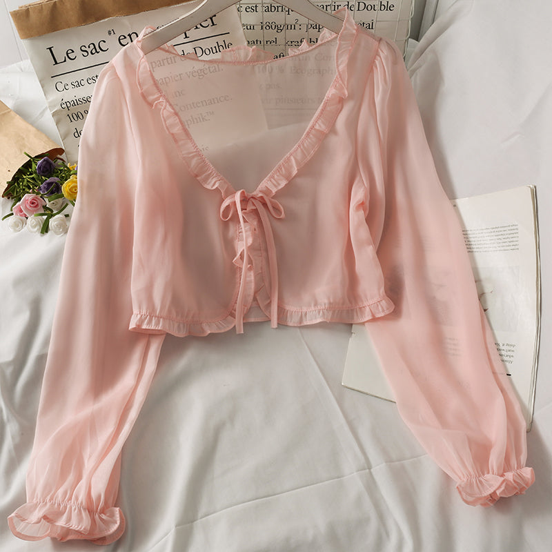 Lace Bow Sun Protection Cardigan