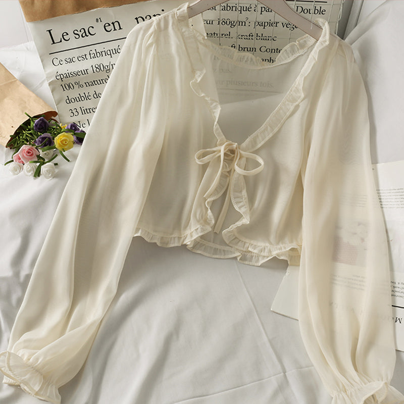 Lace Bow Sun Protection Cardigan