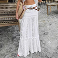 White Lace A-Line Skirt