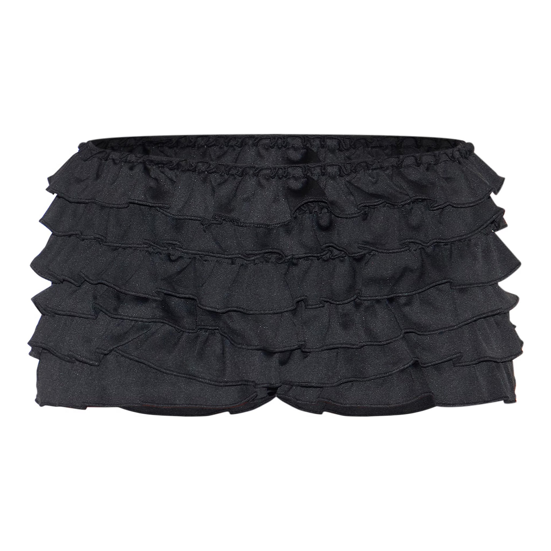 Frill Wavy Lantern Dress
