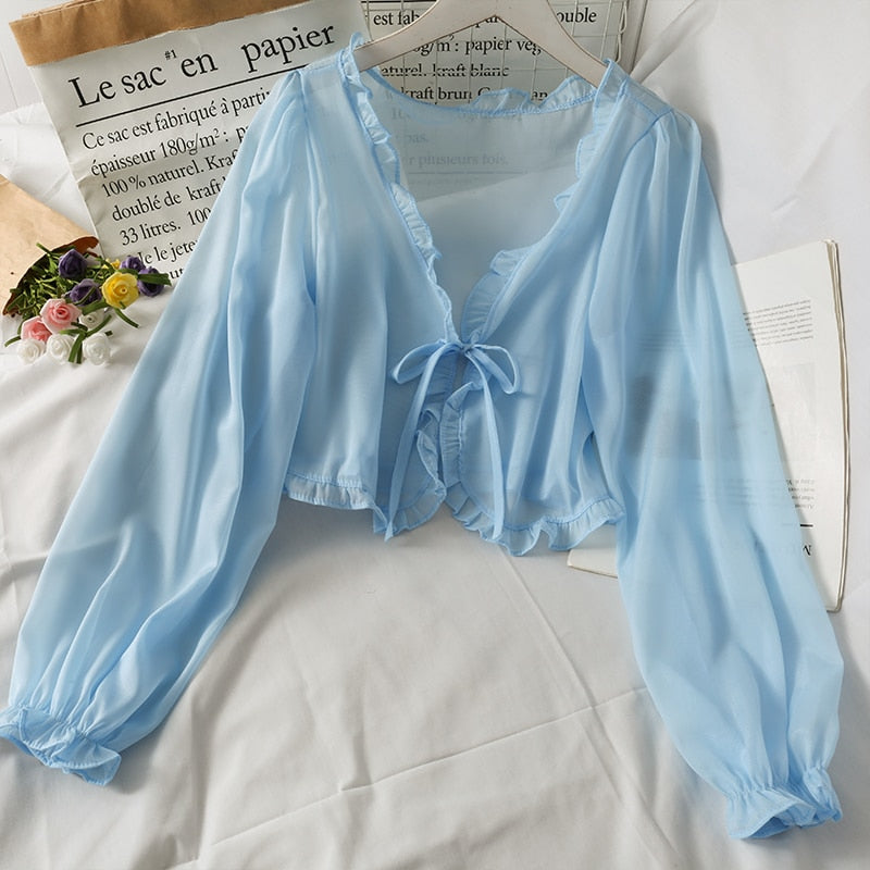 Lace Bow Sun Protection Cardigan