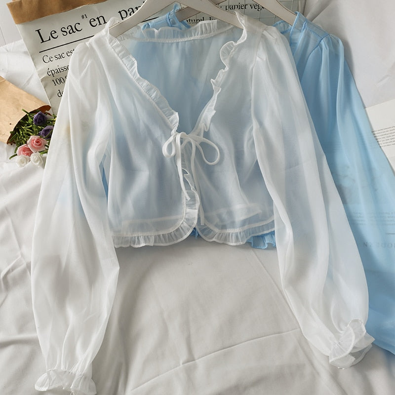 Lace Bow Sun Protection Cardigan