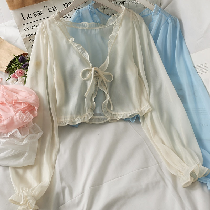 Lace Bow Sun Protection Cardigan